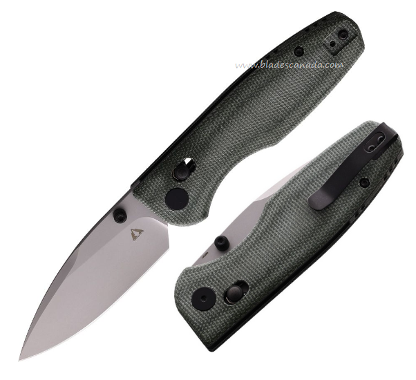 CMB Made Predator Folding Knife, 14C28N, Micarta Green, CMB08LW