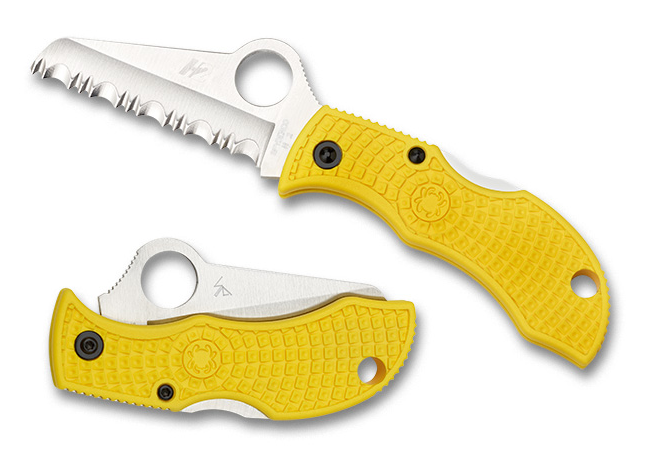 Spyderco Manbug Salt Folding Knife, H2 Steel SpyderEdge, FRN Yellow, CMYLS