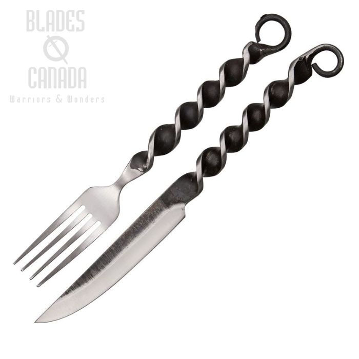 (image for) CNM Medieval Style Feasting Fork & Knife Set