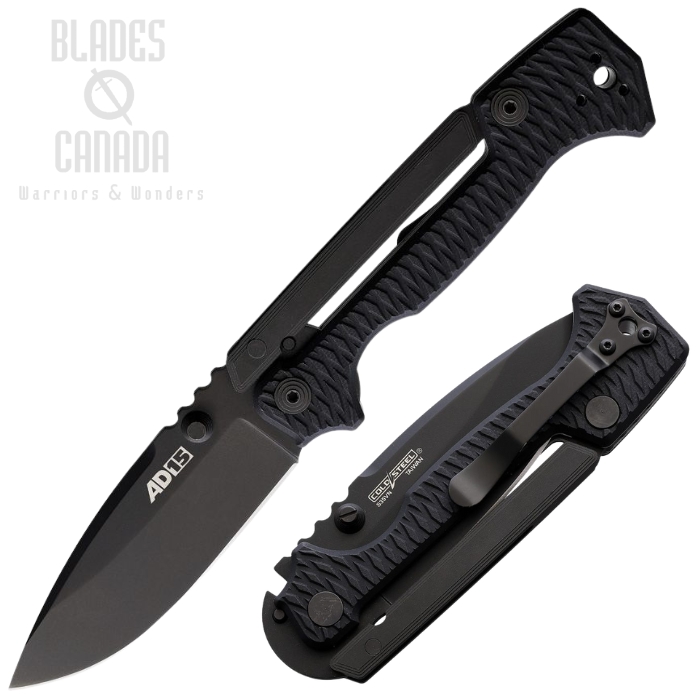 Cold Steel AD-15 Folding Knife, S35VN Black, G10 Black Handle, CS-58SQBKBK