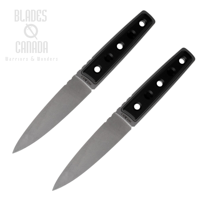 Cold Steel Stickman Holdout 2 Pack Fixed Throwing Knife, 420 Stainless, G10 Black, Nylon Sheath, TH-58FXD
