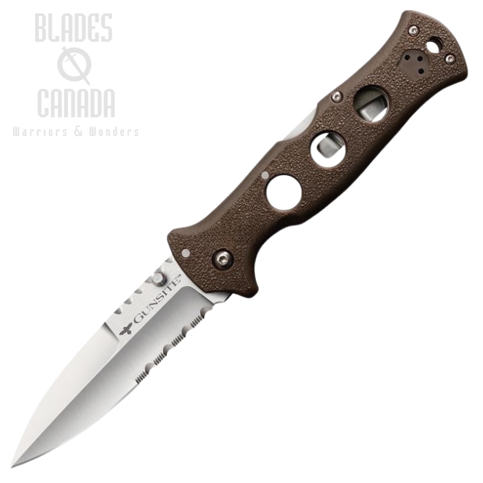 Cold Steel Gunsite Counter Point Folding Knife, AUS 10A, Dark Earth, 10ABV3