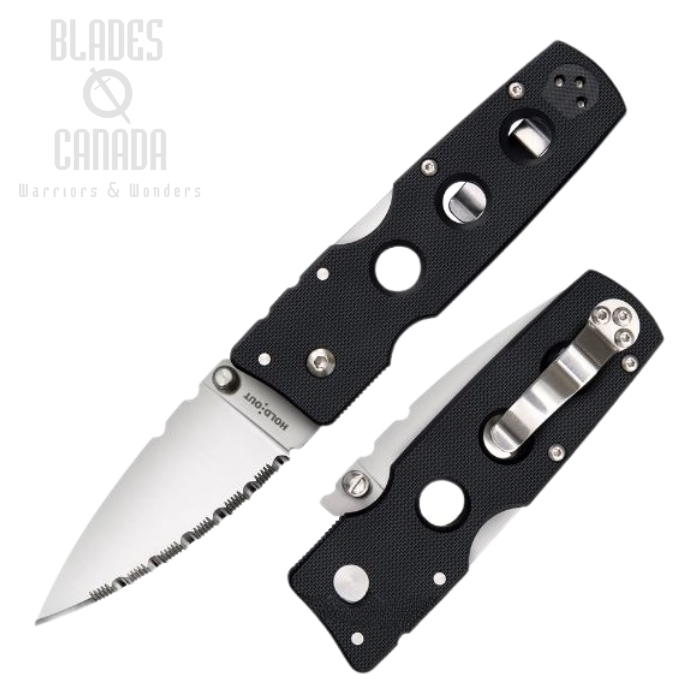 Cold Steel Hold Out Folding Knife, S35VN, G10 Black, 11G3S