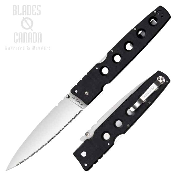 Cold Steel Hold Out Folding Knife, S35VN, G10 Black, CS-11G6S