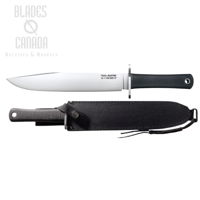 Cold Steel Trail Master Fixed Blade Knife, VG1-San Mai III, Cordura Sheath, 16JSM