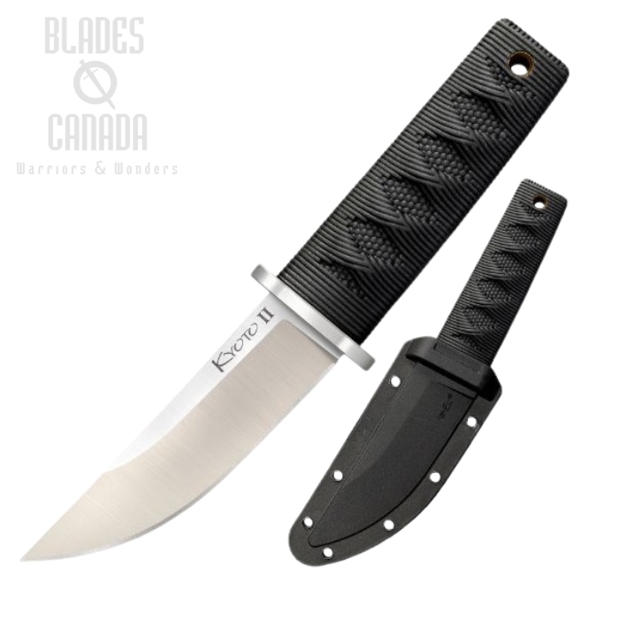 Cold Steel Mini Kyoto II Fixed Blade Knife, Reinforced Point, Hard Sheath, 17DB
