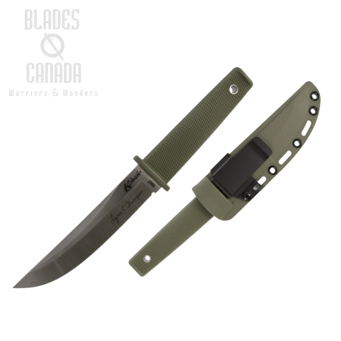 Cold Steel Lynn Thompson Fixed Blade Knife, CPM S35VN, Kray-Ex Green, CS-17TAA