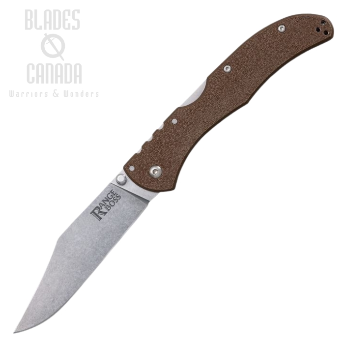 Cold Steel Range Boss Folding Knife, Dark Earth Handle, 20KR9
