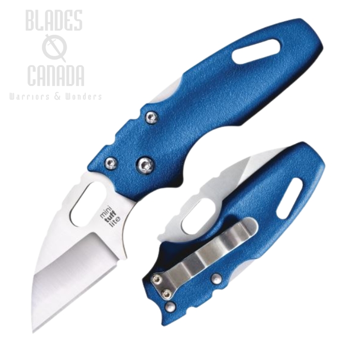 Cold Steel Mini Tuff Lite Folding Knife, 4034SS Steel, Blue Handle, 20MTB
