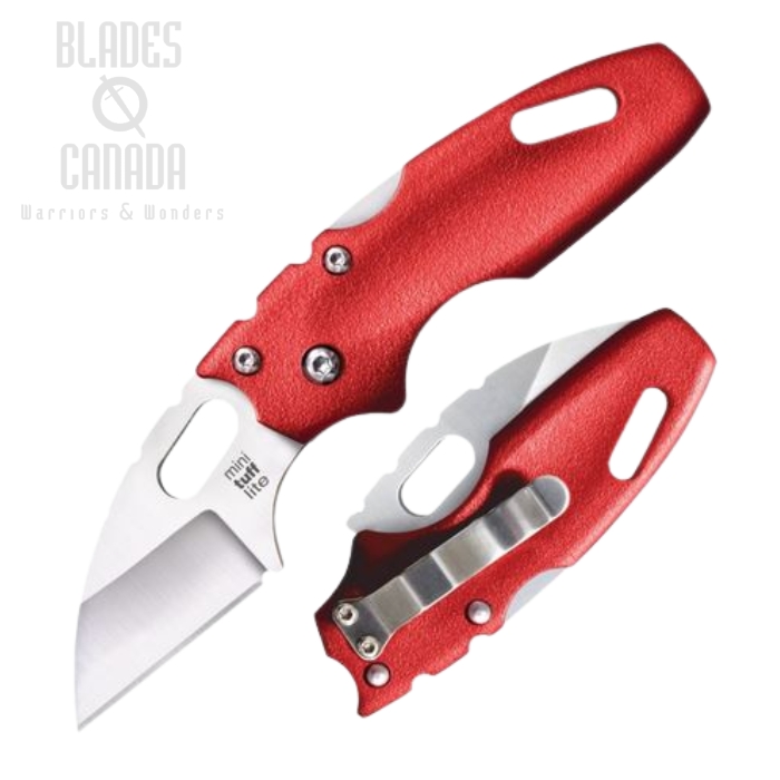 Cold Steel Mini Tuff Lite Folding Knife, 4034SS Steel, Red Handle, 20MTR