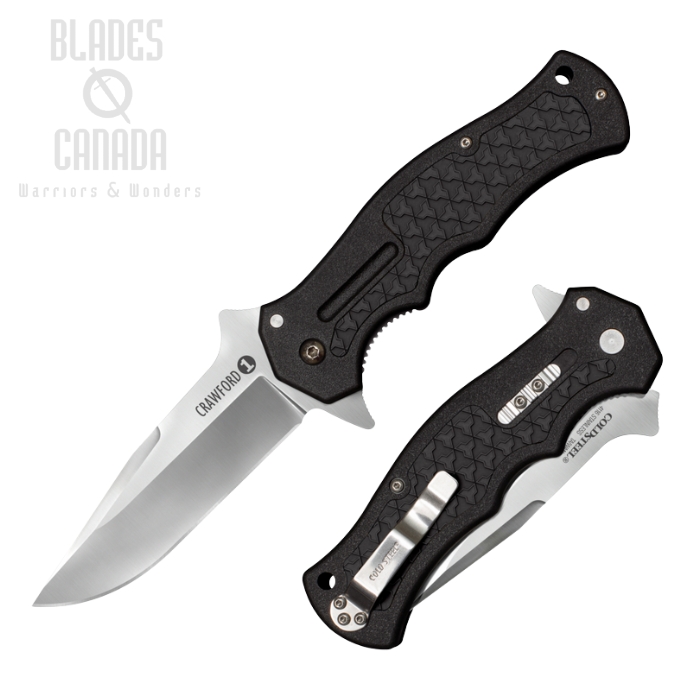Cold Steel Crawford 1 Flipper Folding Knife, 4116 Steel, GRN Black, 20MWCB