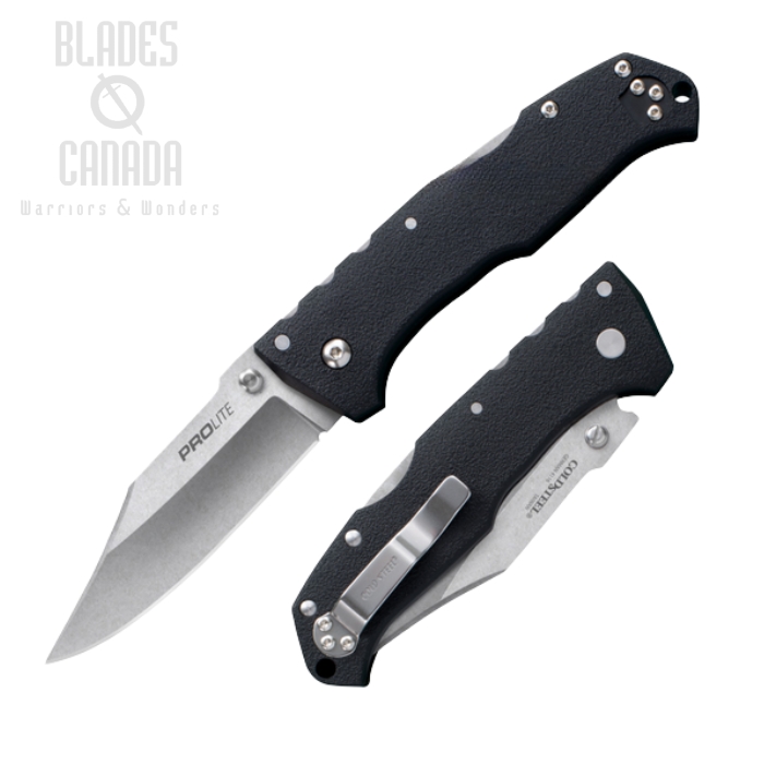 Cold Steel Pro Lite Folding Knife, 4116 SW Clip Point, GFN Black, 20NSC
