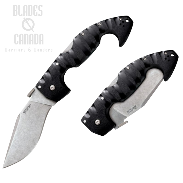 Cold Steel Spartan Folding Knife, AUS 10A, Black Handle, 21ST