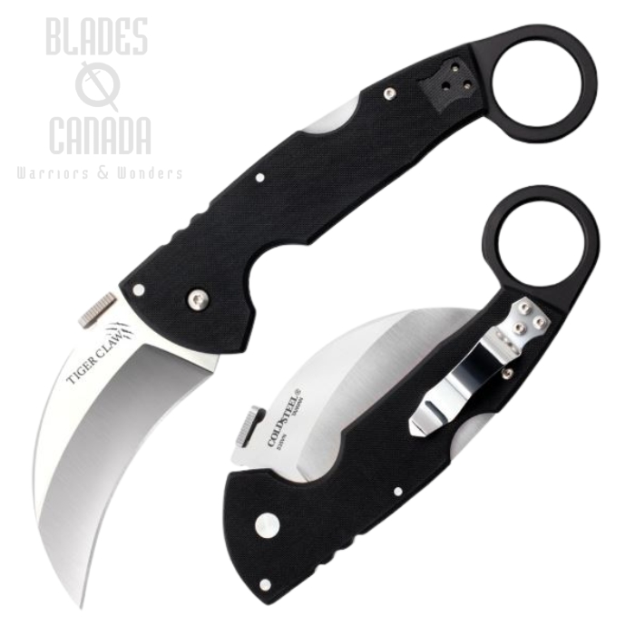 Cold Steel Tiger Claw Folding Knife, S35VN, G10 Black, 22C