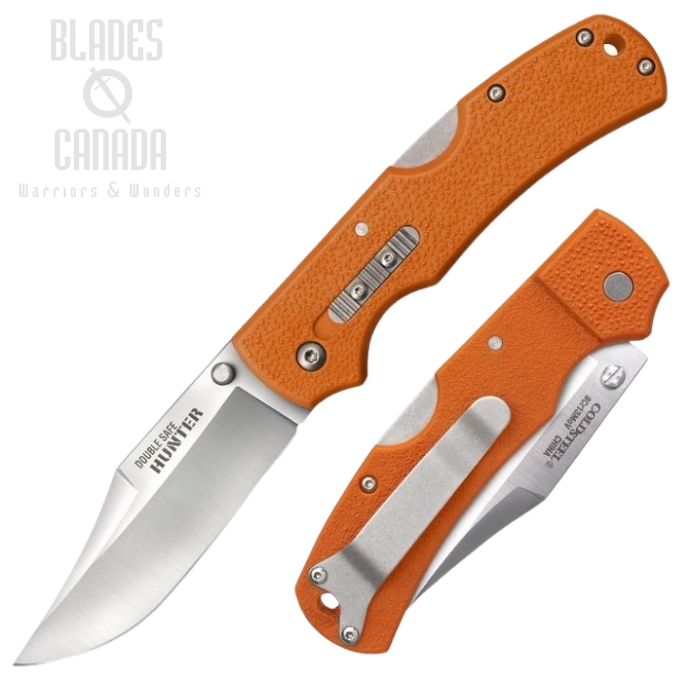 Cold Steel Double Safe Hunter Folding Knife, GFN Orange, 23JB