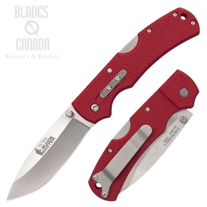 Cold Steel Double Safe Hunter Slock Master Folding Knife, GFN Red, 23JK