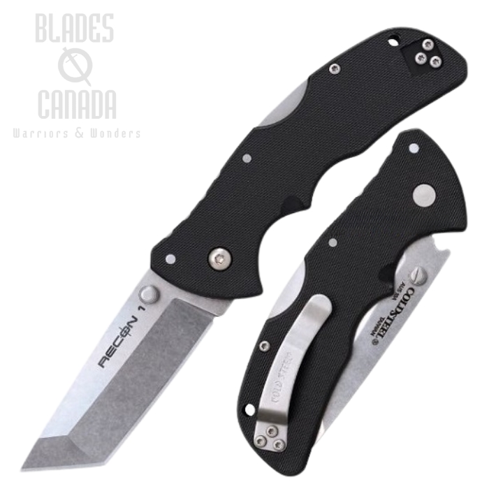 Cold Steel Mini Recon 1 Tanto Folding Knife, AUS 10A, 27BAT