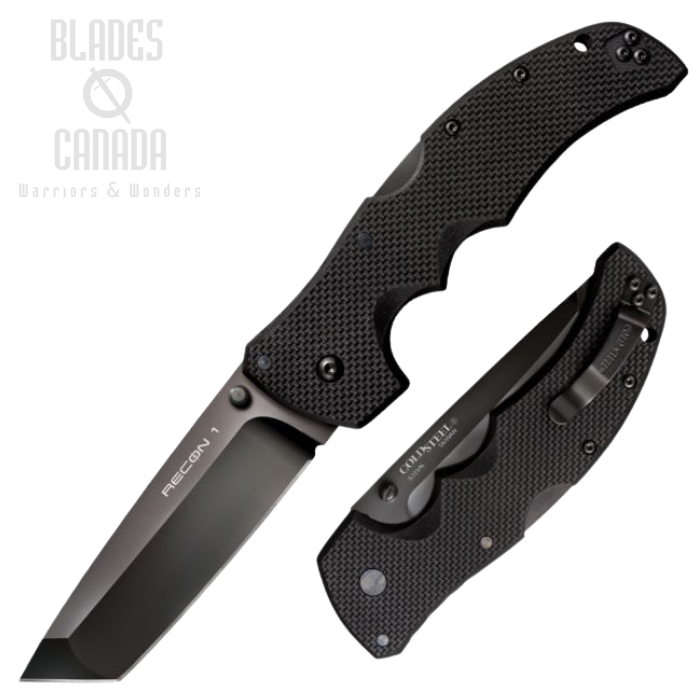 Cold Steel Recon 1 Tanto Folding Knife, S35VN, G10 Black, 27BT