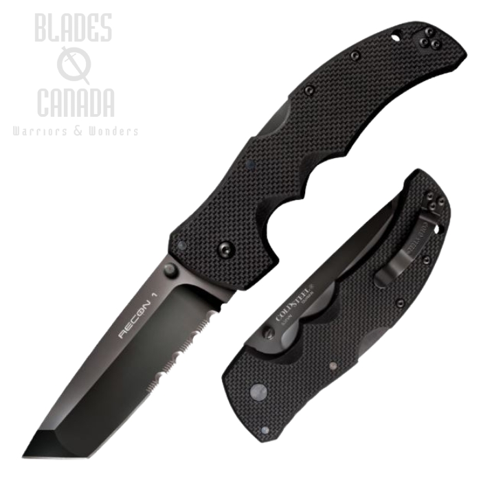 Cold Steel Recon 1 Tanto Folding Knife, S35VN, G10 Black, 27BTH