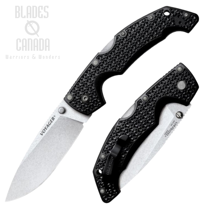 Cold Steel Voyager Folding Knife, AUS 10A Drop Point, 29AB