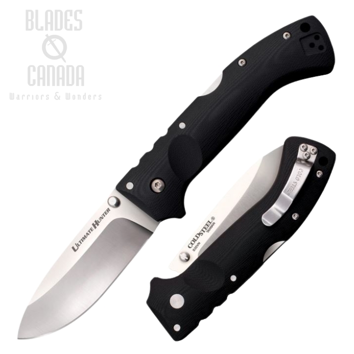 Cold Steel Ultimate Hunter Folding Knife, S35VN, Black Handle, 30U