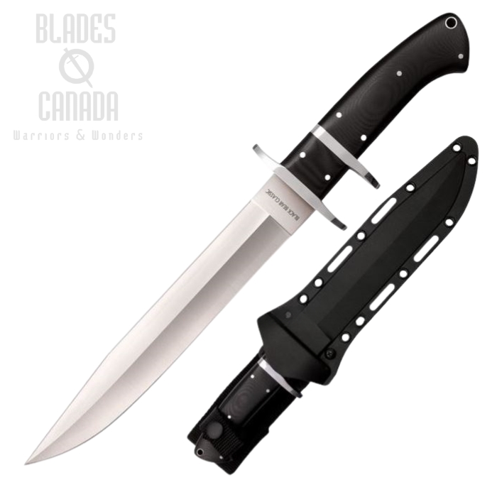 Cold Steel Black Bear Classic Fixed Blade Knife, VG10 San Mai, G10 Black, Secure-Ex Sheath, 35AR