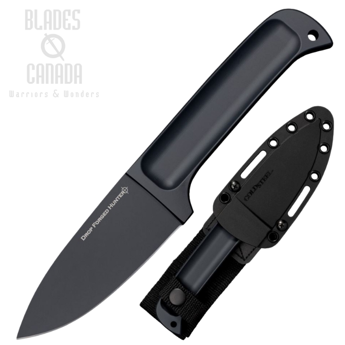 Cold Steel Drop Forged Hunter Fixed Blade Knife, 52100 Carbon, Secure-Ex Sheath, 36MG