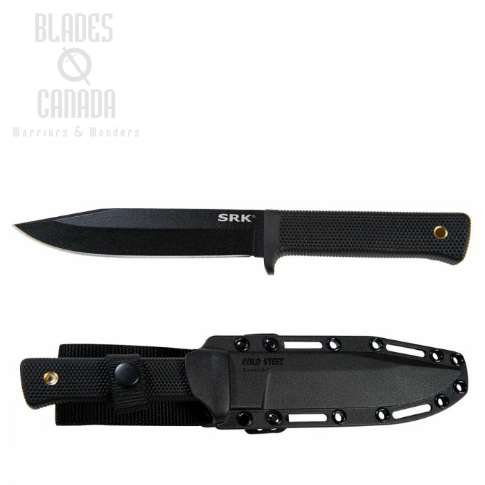 Cold Steel SRK Fixed Blade Knife, SK5 Steel, Secure-Ex Sheath, CS-49LCK