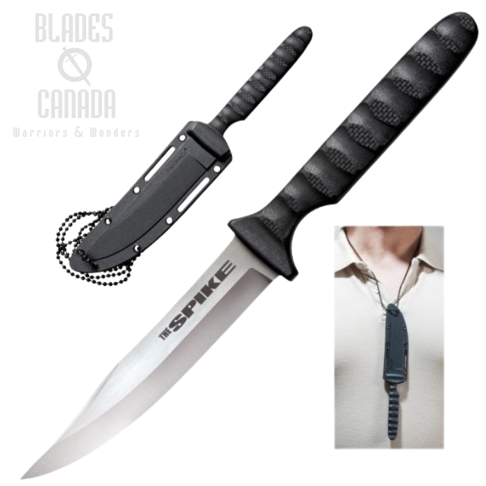 Cold Steel Bowie Spike Fixed Blade Knife, 4116 Steel, Faux G10, 53NBS