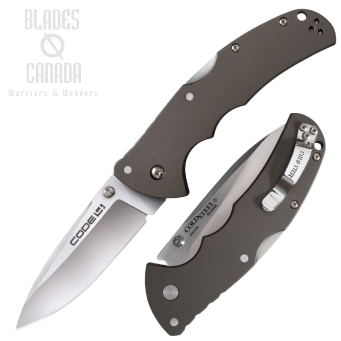 Cold Steel Code 4 Folding Knife, S35VN, Aluminum Handle, 58PS
