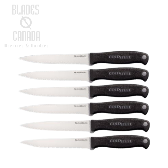 Cold Steel Six Piece Steak Knife Gen 2, 4116 Steel, 59KSS6Z