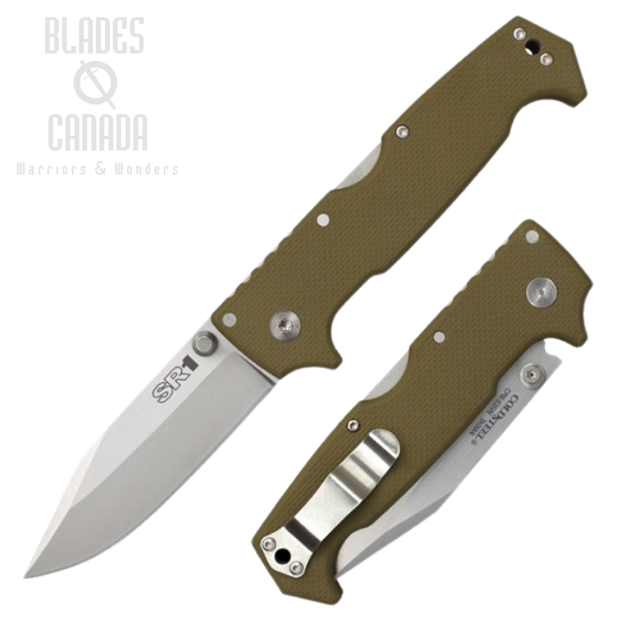 Cold Steel SR1 Heavy Duty Folding Knife, CPM S35VN, G10 OD Green, 62L