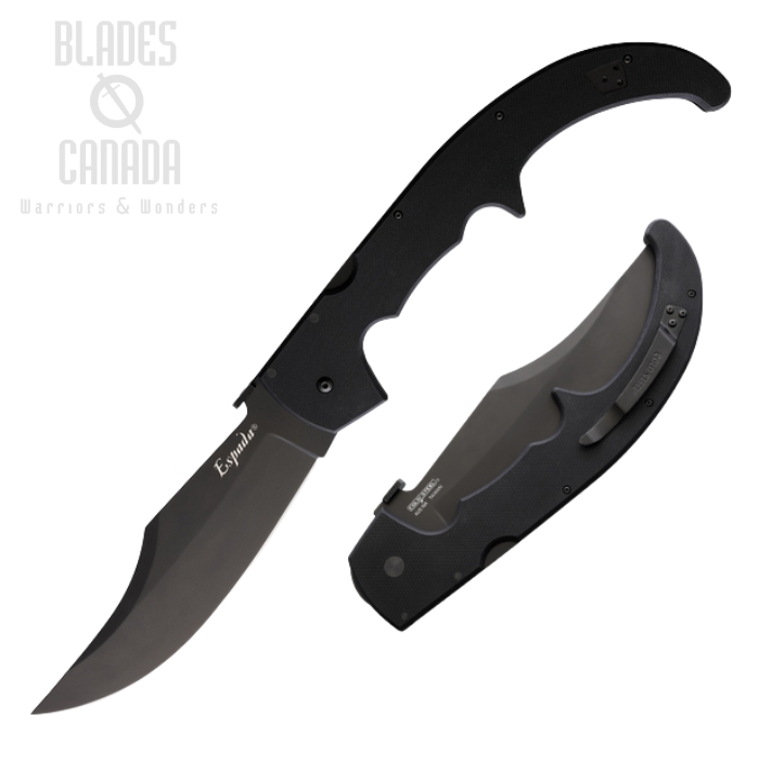 Cold Steel XL Espada Folding Knife, AUS10A Black, G10 Black, 62MGCBKBK