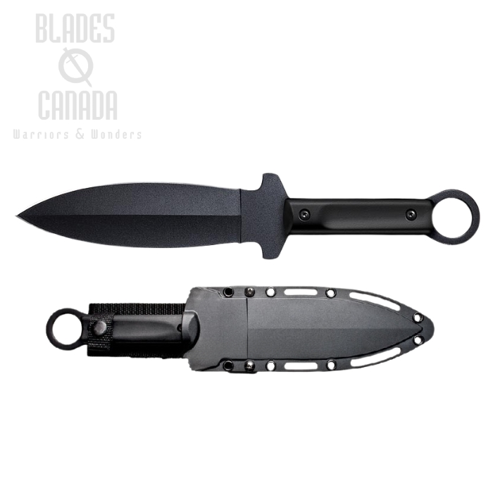 Cold Steel Shanghai Shadow Dagger Fixed Blade Knife, 1055 Carbon, Secure-Ex Sheath, 80PSSK