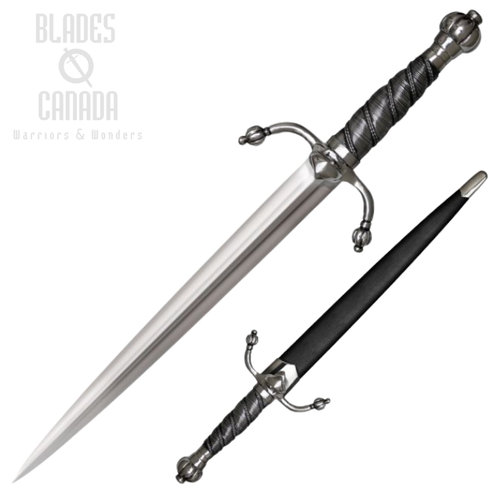 Cold Steel Colichemarde Dagger Fixed Blade Knife, 1060 Carbon, Stainless Handle, 88CLMD