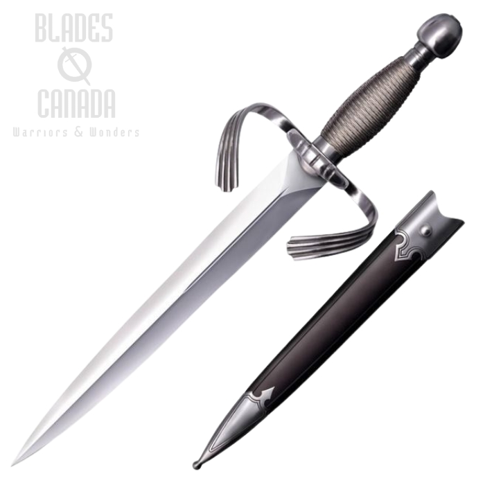 Cold Steel Large Parrying Dagger, 1055 Carbon, Leather Scabbard, 88EKA Cold Steel Large Parrying Dagger, 1055 Carbon, Leather Scabbard, 88EKA