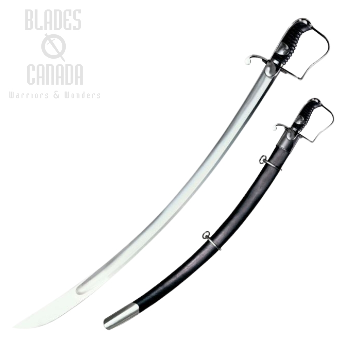 Cold Steel 1796 Light Cavalry Saber Sword, 1055 Carbon, Leather Wrapped Scabbard, 88S
