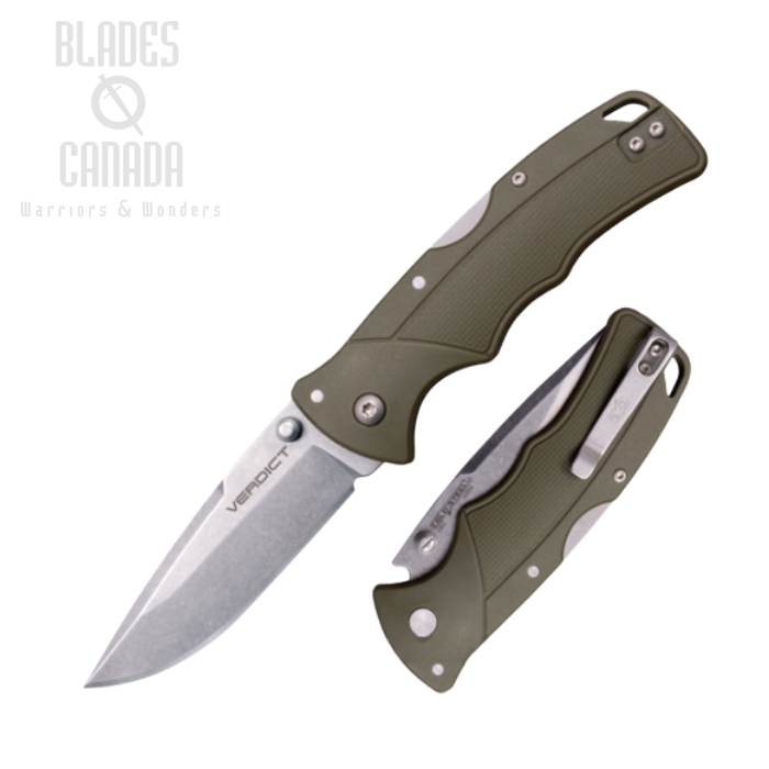 Cold Steel Verdict Folding Knife, 4116SS Spear Point 3", GFN ODG, FL-C3SPSSODG