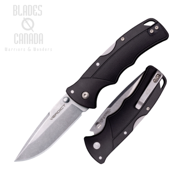 Cold Steel Verdict Folding Knife, 4116SS Spear Point 3", GFN Black, FL-C3SPSSZ