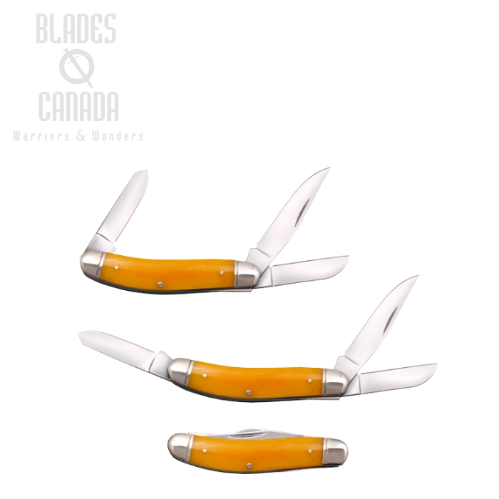 Cold Steel Gentleman's Stockman Slipjoint Folding Knife, Yellow Bone, FL-GSTKM-Y