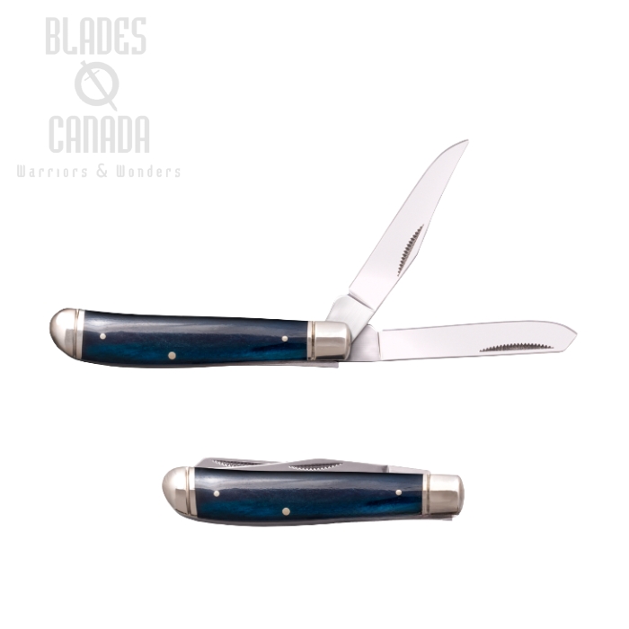 Cold Steel Mini Trapper Slipjoint Folding Knife, Blue Bone, FL-MINITRR-BLBN