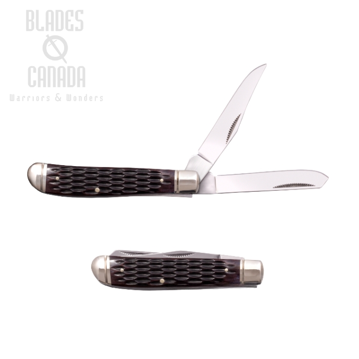 Cold Steel Mini Trapper Slipjoint Folding Knife, Jigged Bone, FL-MINITRPR-J