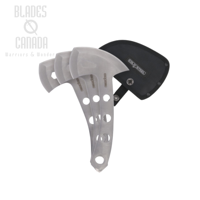 Cold Steel Throwing Axes, 3 Pack with Sheath, Silver, TH-50AX3PK
