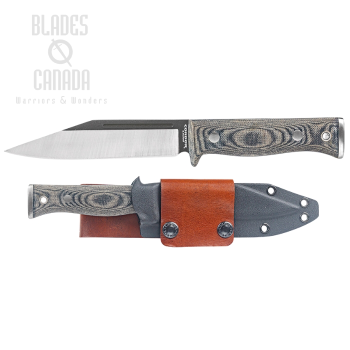 Condor Sigrun Fixed Blade Knife, 1075 Carbon, Micarta Handle, Kydex Sheath, CTK1823-5.5HC