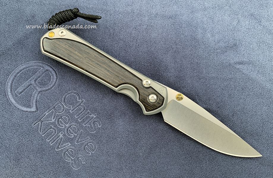 Chris Reeve Large Sebenza 31 Framelock Folding Knife, CPM S45VN, Bog Oak - Left Hand - Click Image to Close