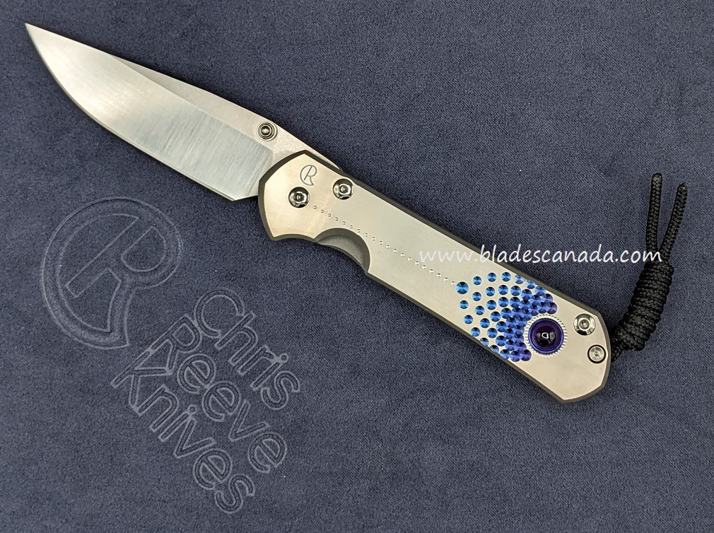 Chris Reeve Large Sebenza 31 Unique Graphic Folding Knife, MagnaCut, Amethyst U3