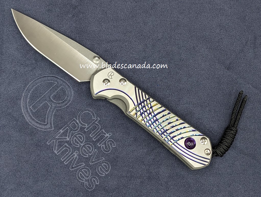 Chris Reeve Large Sebenza 31 Unique Graphic Folding Knife, MagnaCut, Amethyst U4
