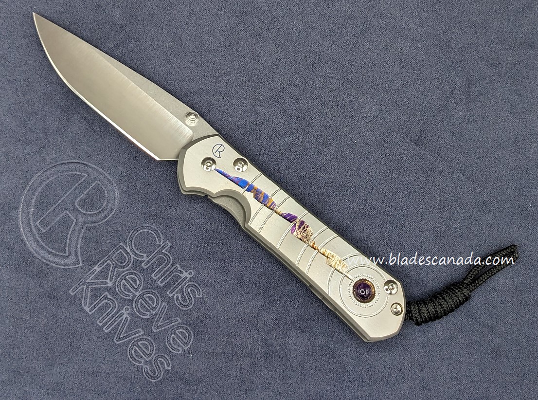 Chris Reeve Large Sebenza 31 Unique Graphic Folding Knife, MagnaCut, Amethyst U5