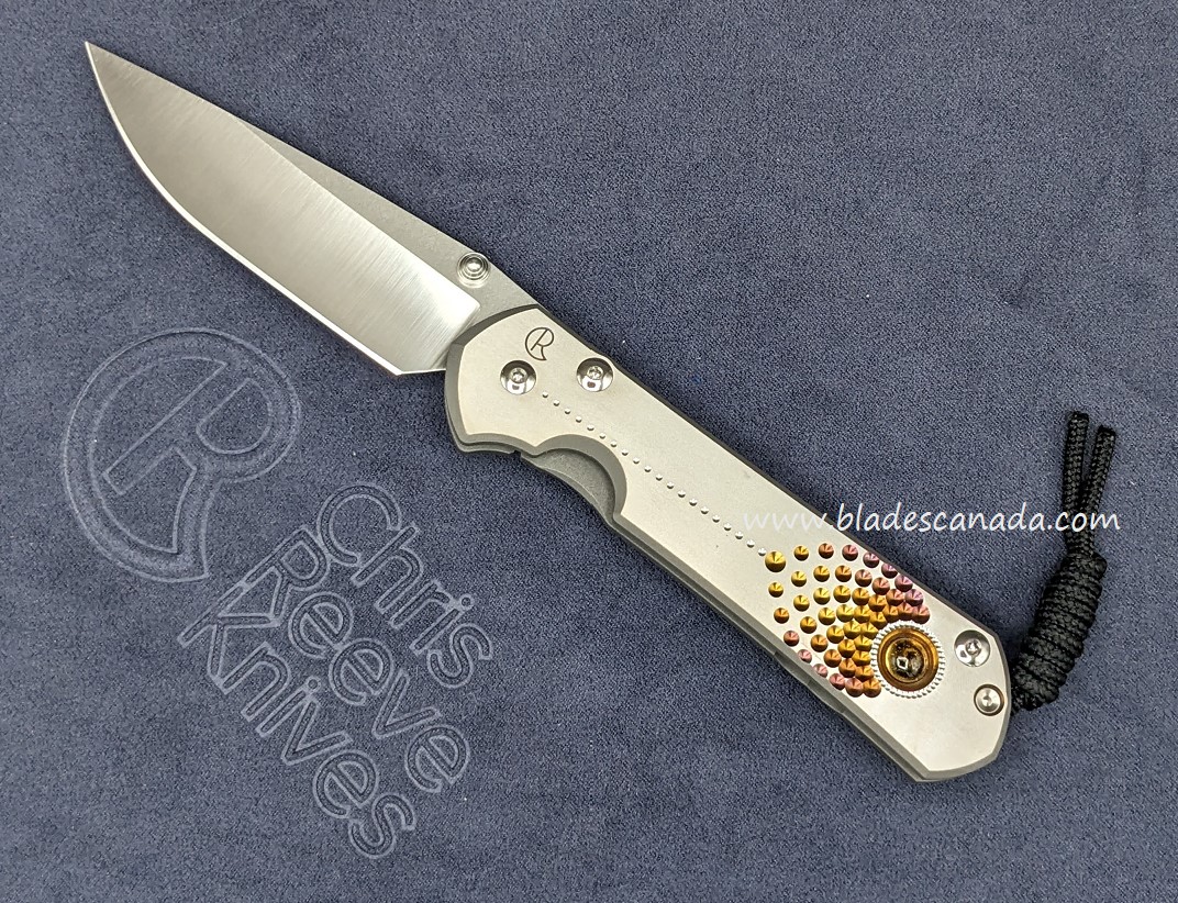 Chris Reeve Large Sebenza 31 Unique Graphic Folding Knife, MagnaCut, Citrine U1
