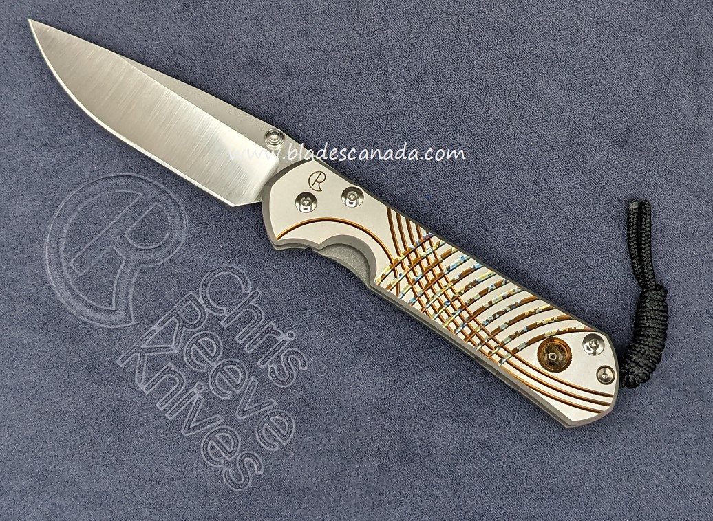 Chris Reeve Large Sebenza 31 Unique Graphic Folding Knife, MagnaCut, Citrine U3